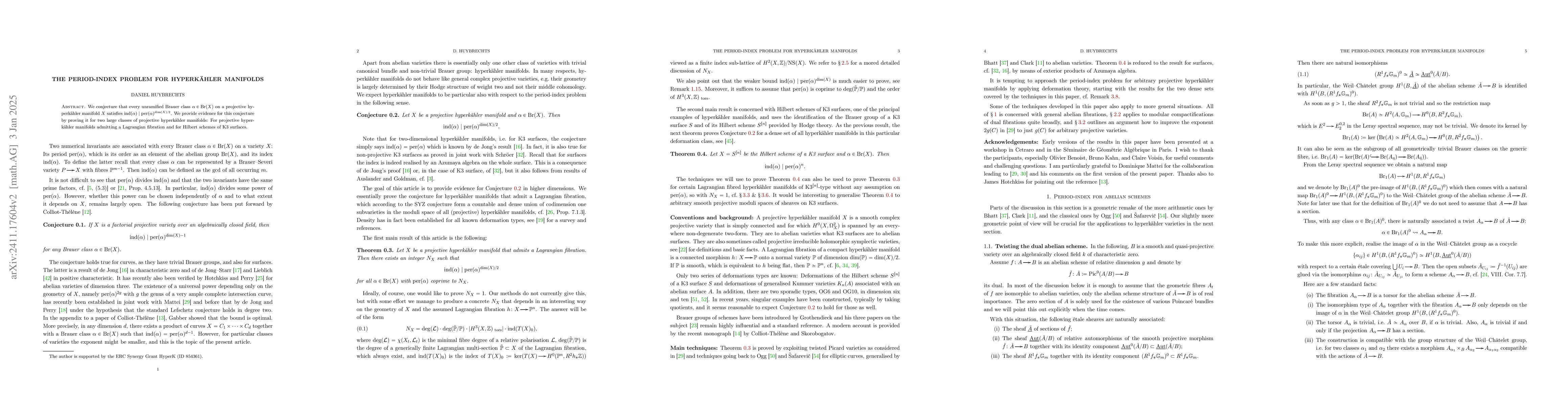 Thumbnail for The period-index problem for hyperkähler manifolds