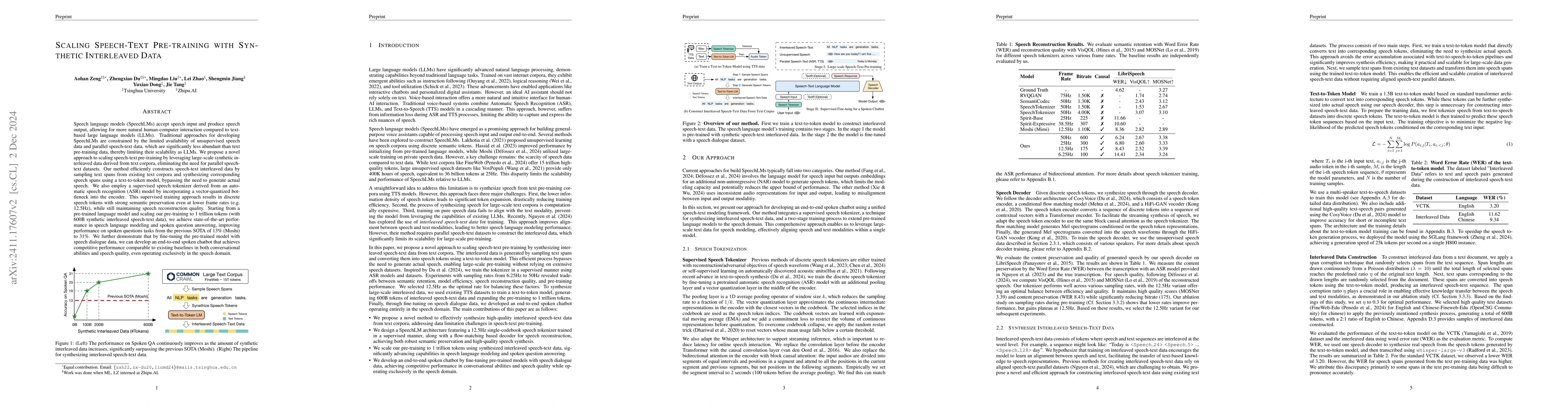 Thumbnail for Scaling Speech-Text Pre-training with Synthetic Interleaved Data