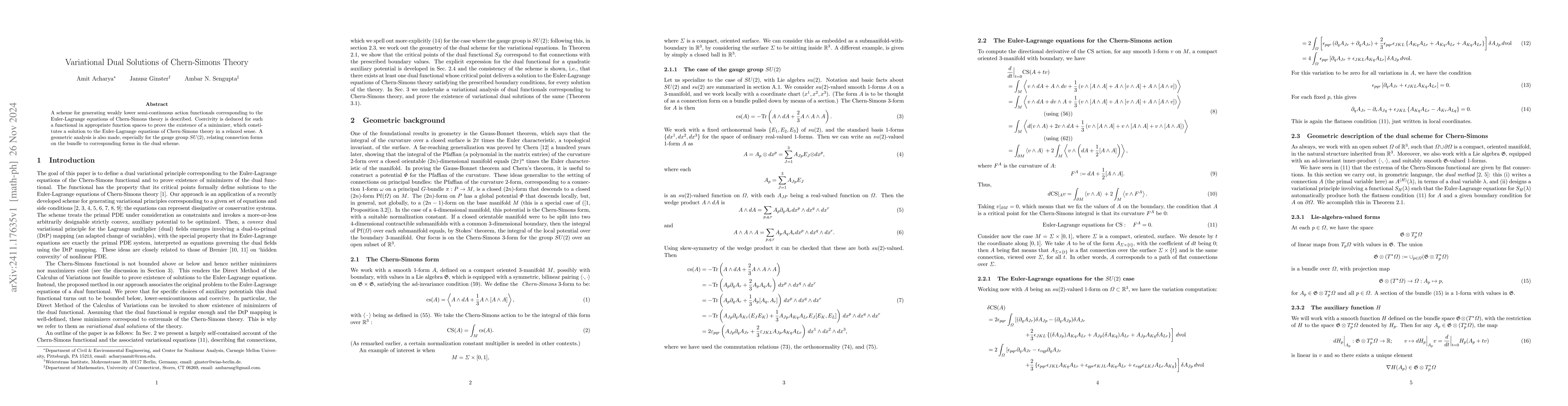 Thumbnail for Variational Dual Solutions of Chern-Simons Theory