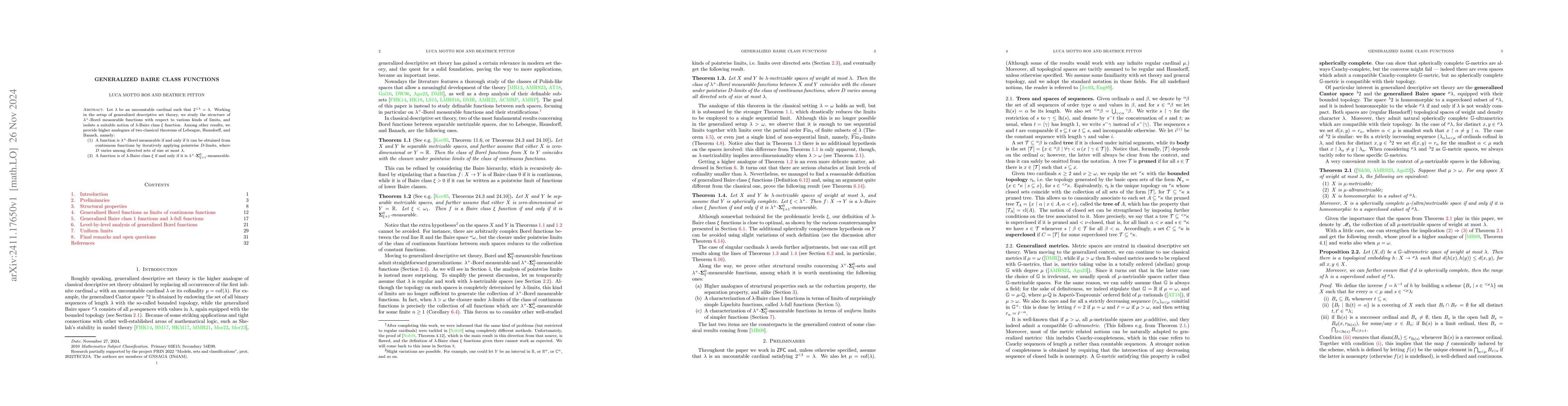 Thumbnail for Generalized Baire class functions