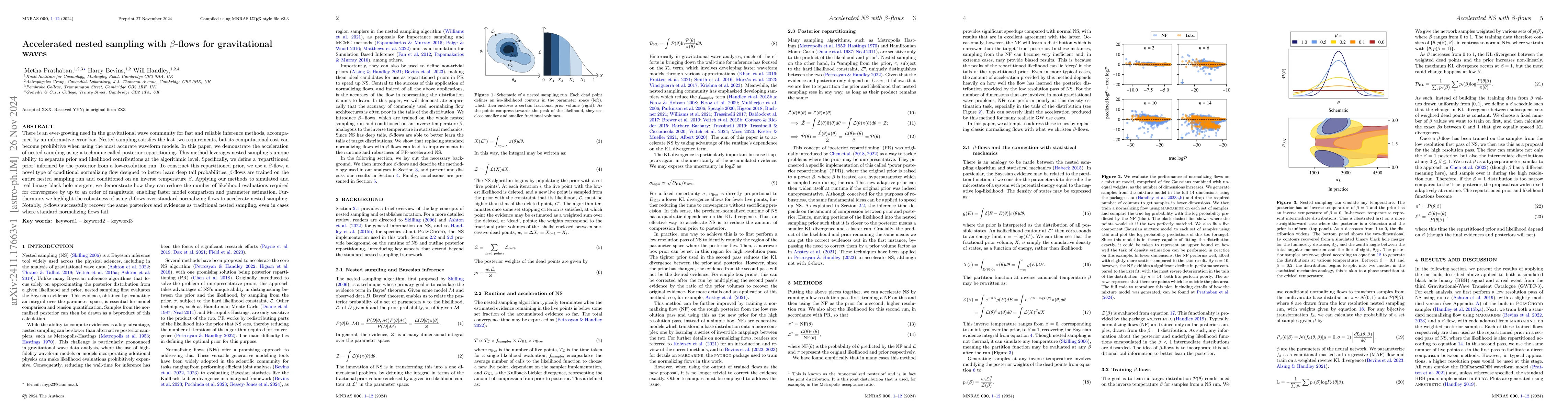 Thumbnail for Accelerated nested sampling with $β$-flows for gravitational waves