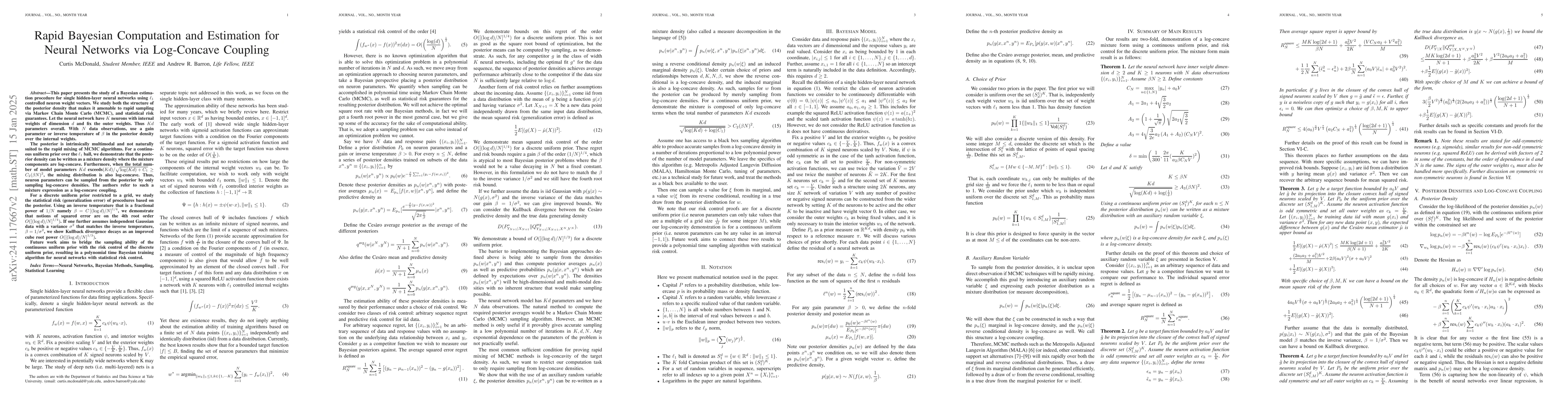 Thumbnail for Rapid Bayesian Computation and Estimation for Neural Networks via
  Mixture Distributions