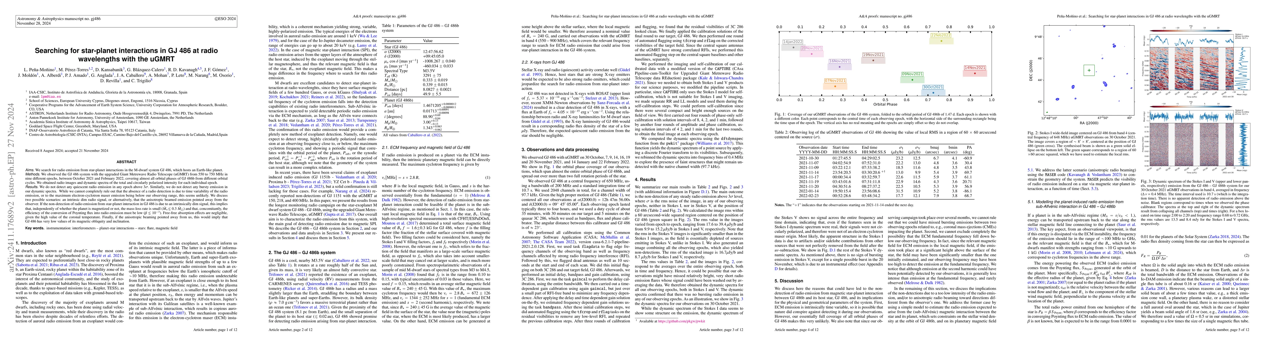 Thumbnail for Searching for star-planet interactions in GJ 486 at radio wavelengths
  with the uGMRT