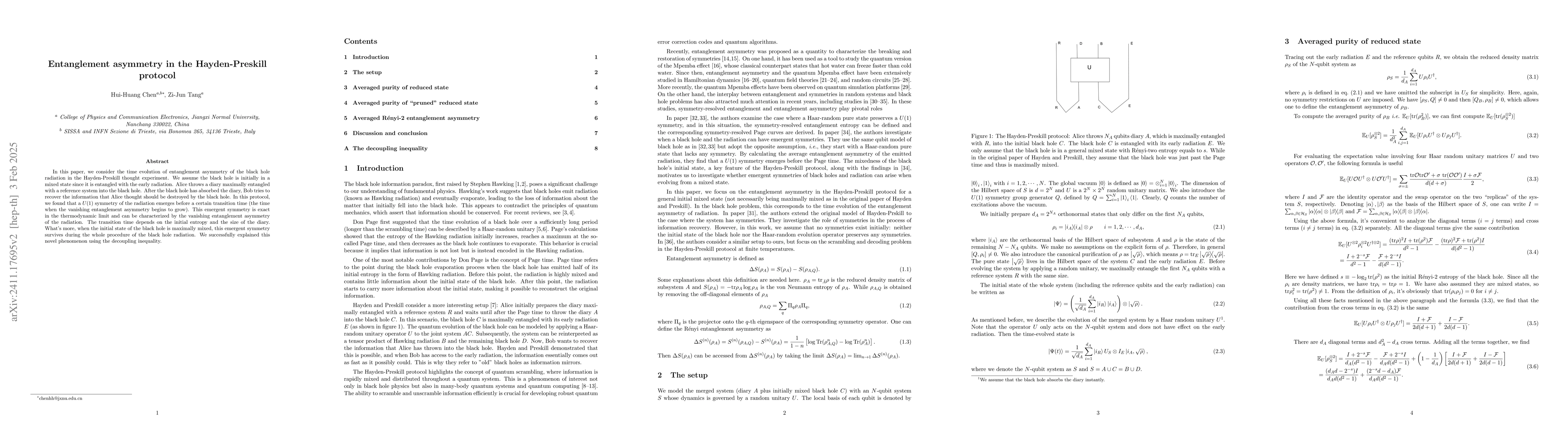 Thumbnail for Entanglement asymmetry in the Hayden-Preskill protocol