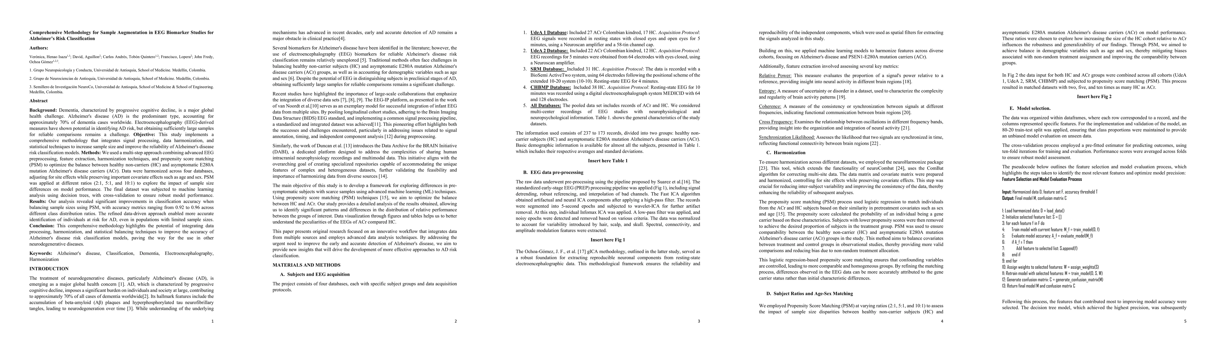 Thumbnail for Comprehensive Methodology for Sample Augmentation in EEG Biomarker
  Studies for Alzheimers Risk Classification