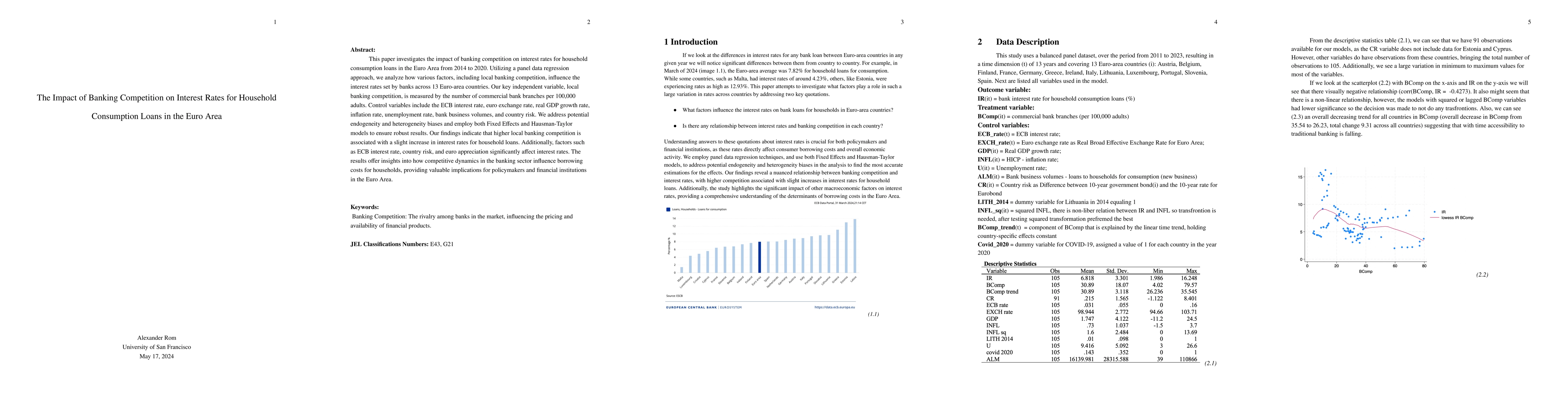 Thumbnail for The Impact of Banking Competition on Interest Rates for Household
  Consumption Loans in the Euro Area