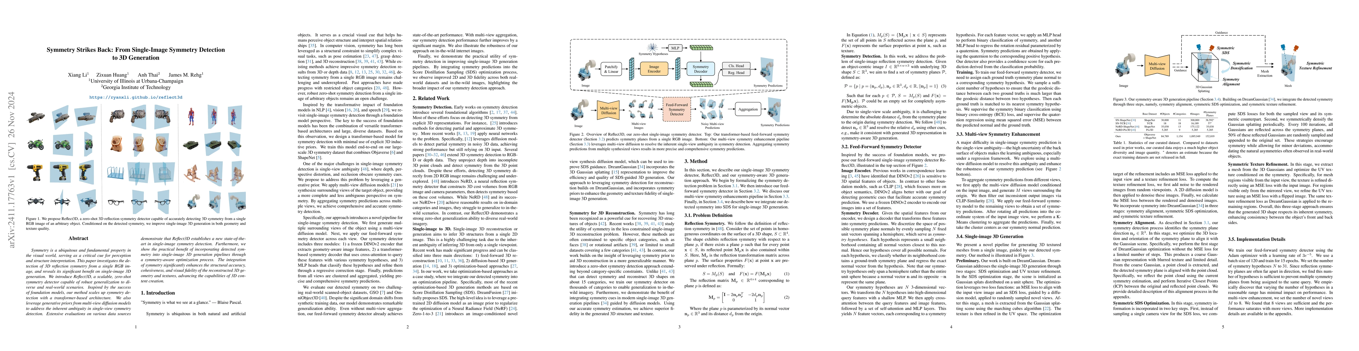 Thumbnail for Symmetry Strikes Back: From Single-Image Symmetry Detection to 3D
  Generation