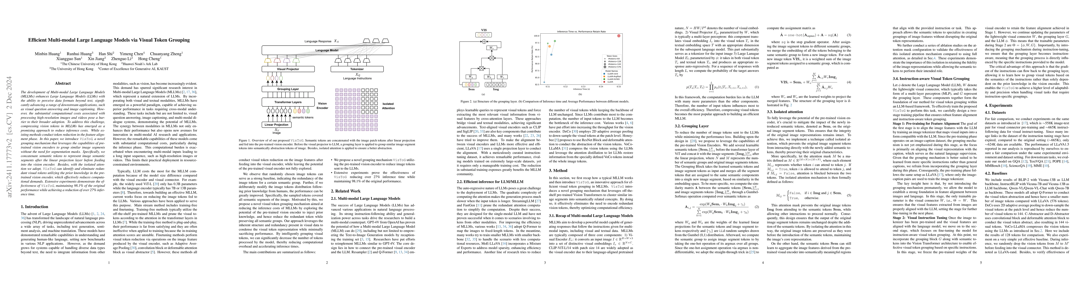 Thumbnail for Efficient Multi-modal Large Language Models via Visual Token Grouping