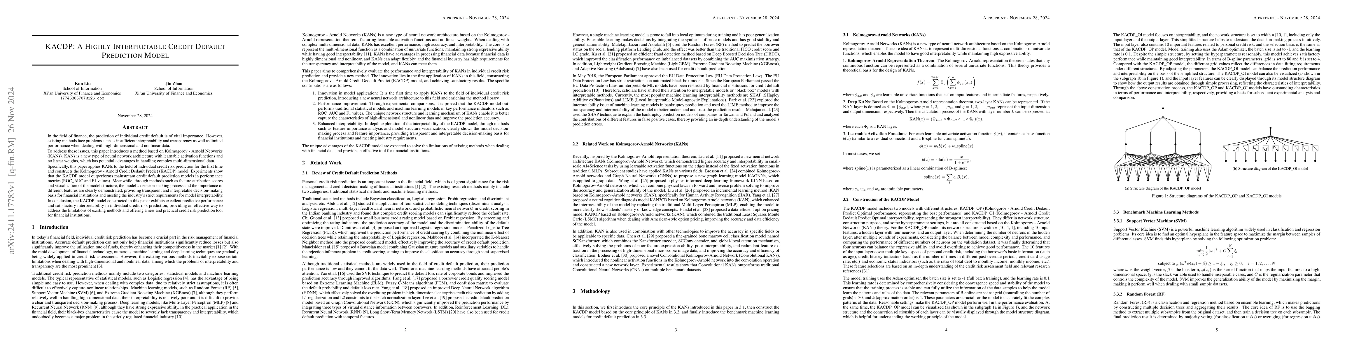 Thumbnail for KACDP: A Highly Interpretable Credit Default Prediction Model