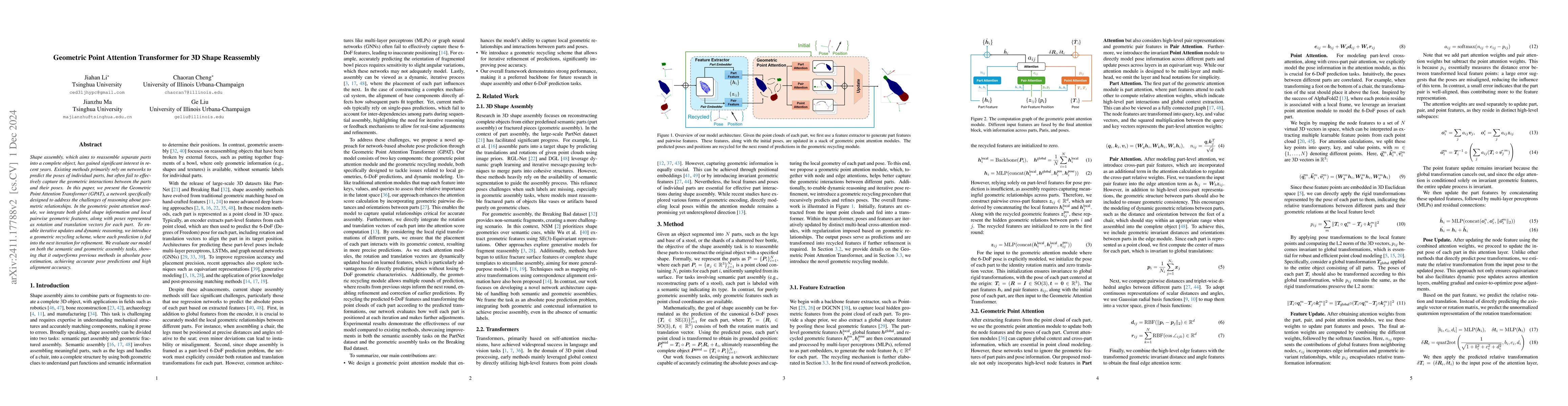 Thumbnail for Geometric Point Attention Transformer for 3D Shape Reassembly