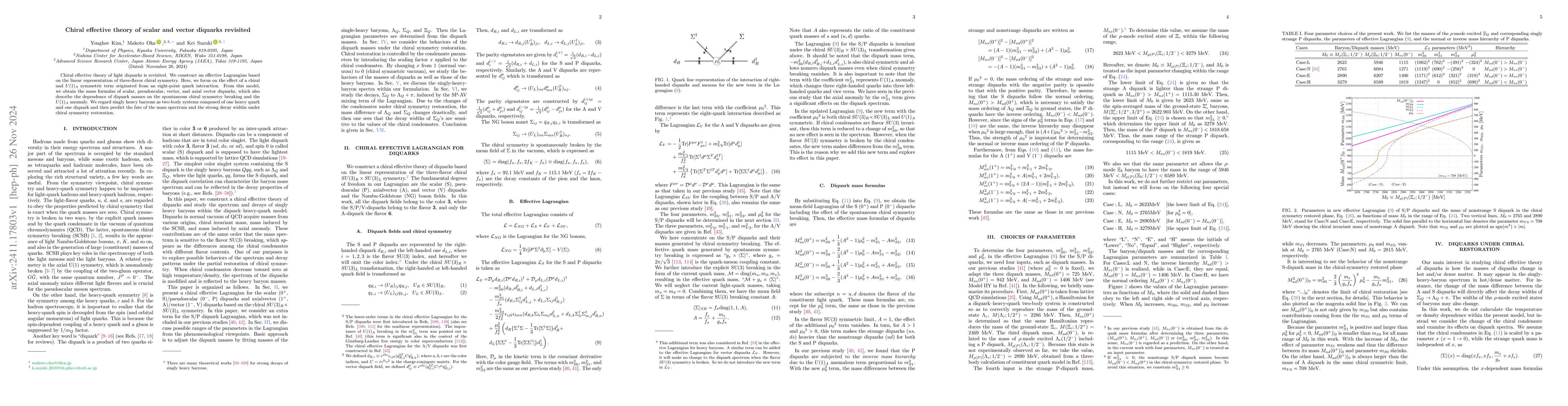 Thumbnail for Chiral effective theory of scalar and vector diquarks revisited