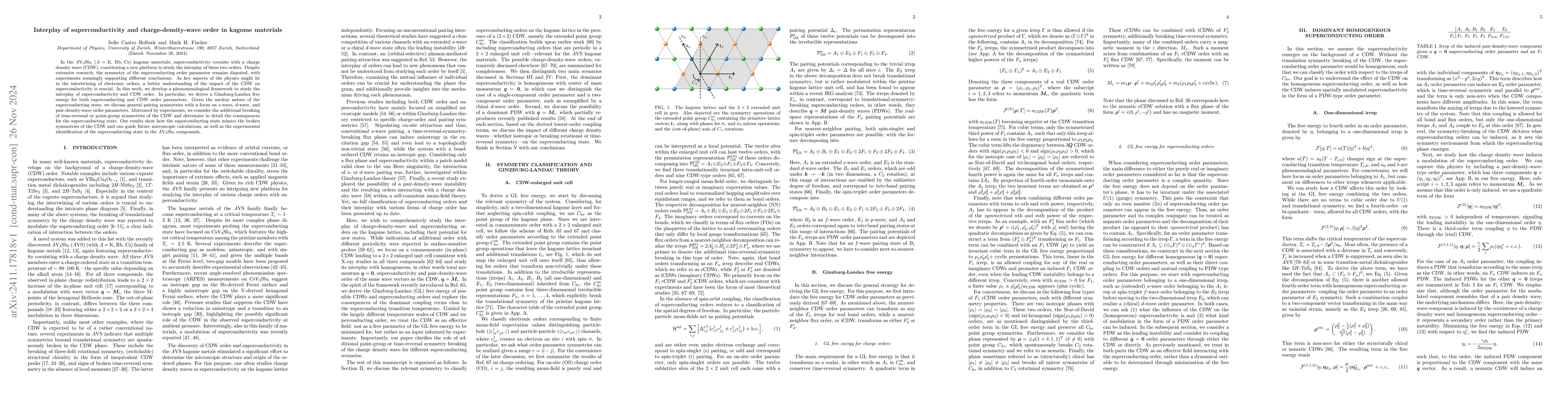 Thumbnail for Interplay of superconductivity and charge-density-wave order in kagome
  materials