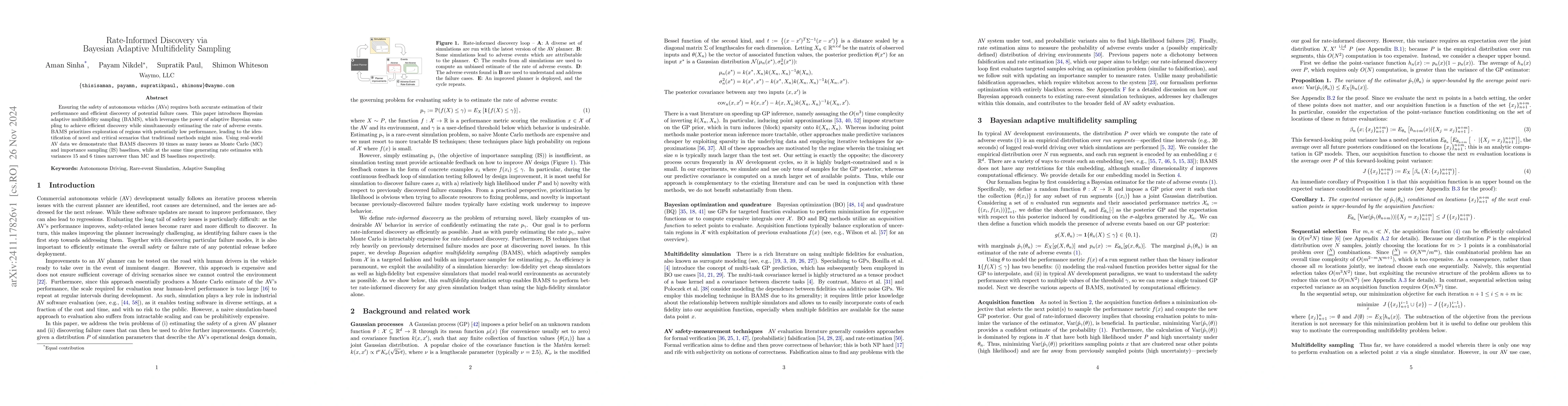 Thumbnail for Rate-Informed Discovery via Bayesian Adaptive Multifidelity Sampling