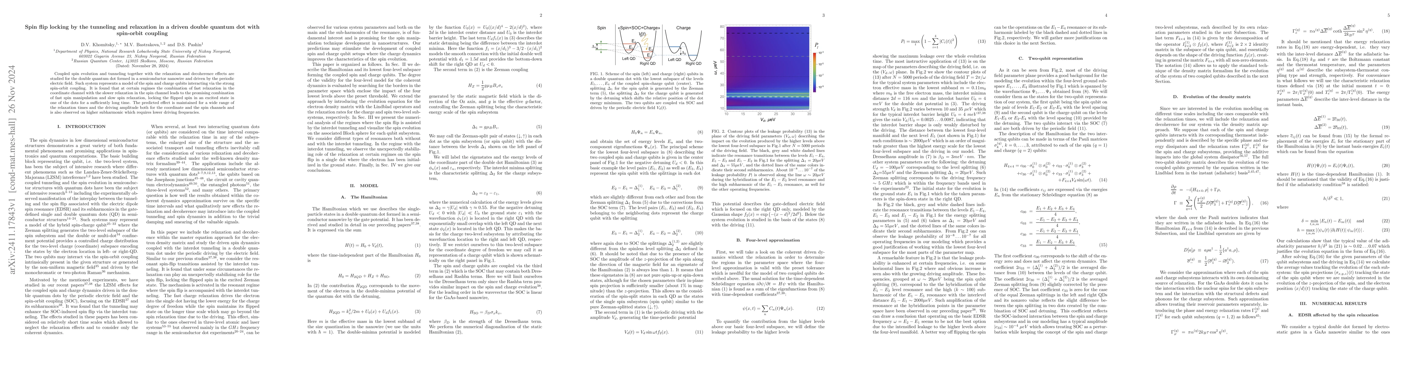 Thumbnail for Spin flip locking by the tunneling and relaxation in a driven double
  quantum dot with spin-orbit coupling