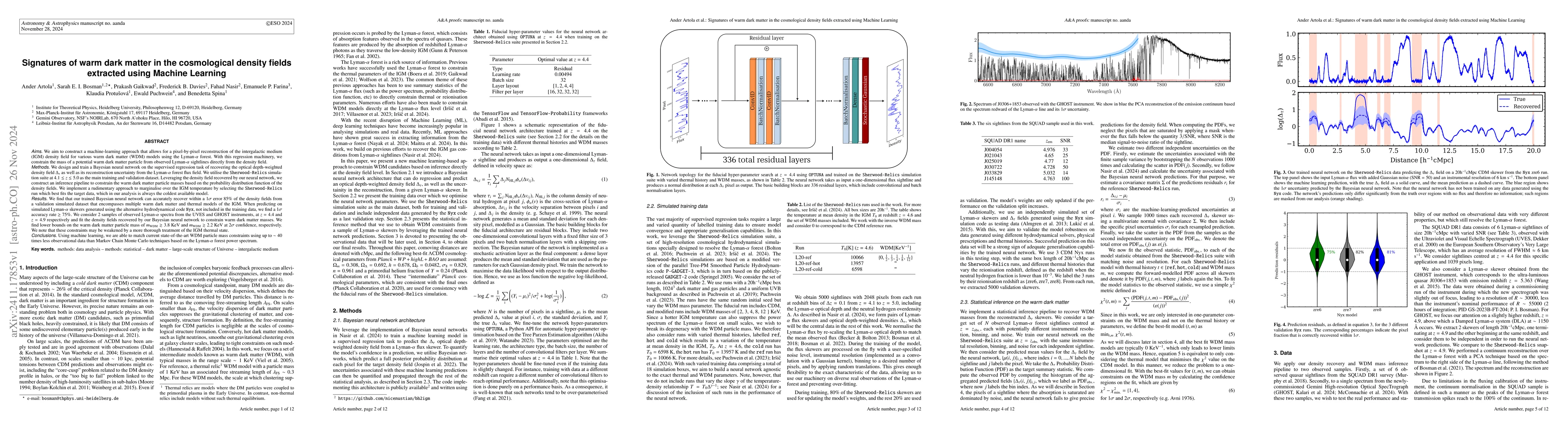 Thumbnail for Signatures of warm dark matter in the cosmological density fields
  extracted using Machine Learning
