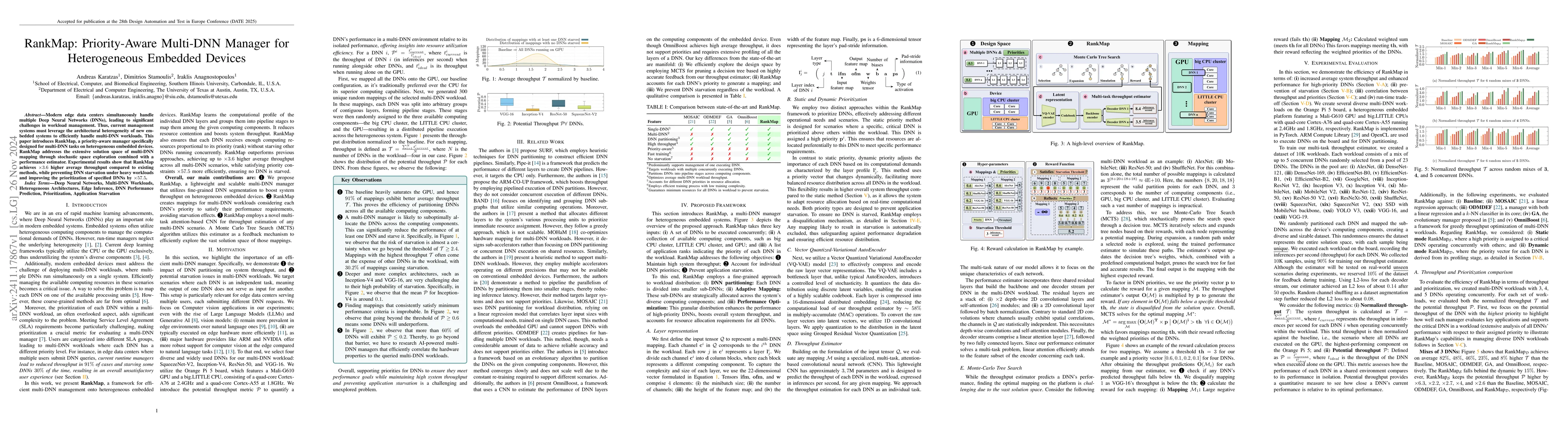 Thumbnail for RankMap: Priority-Aware Multi-DNN Manager for Heterogeneous Embedded
  Devices