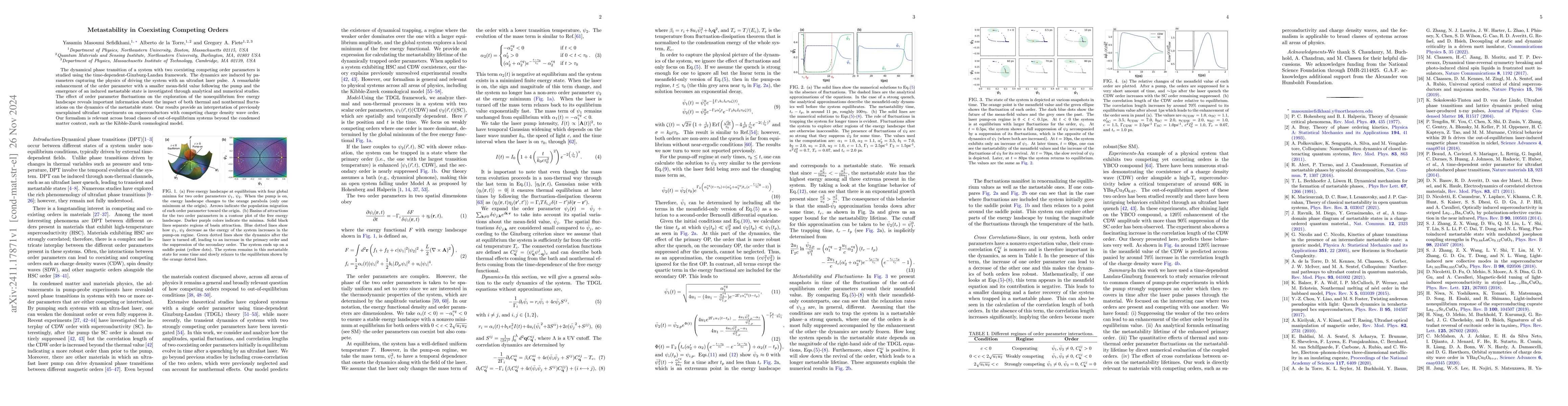 Thumbnail for Metastability in Coexisting Competing Orders