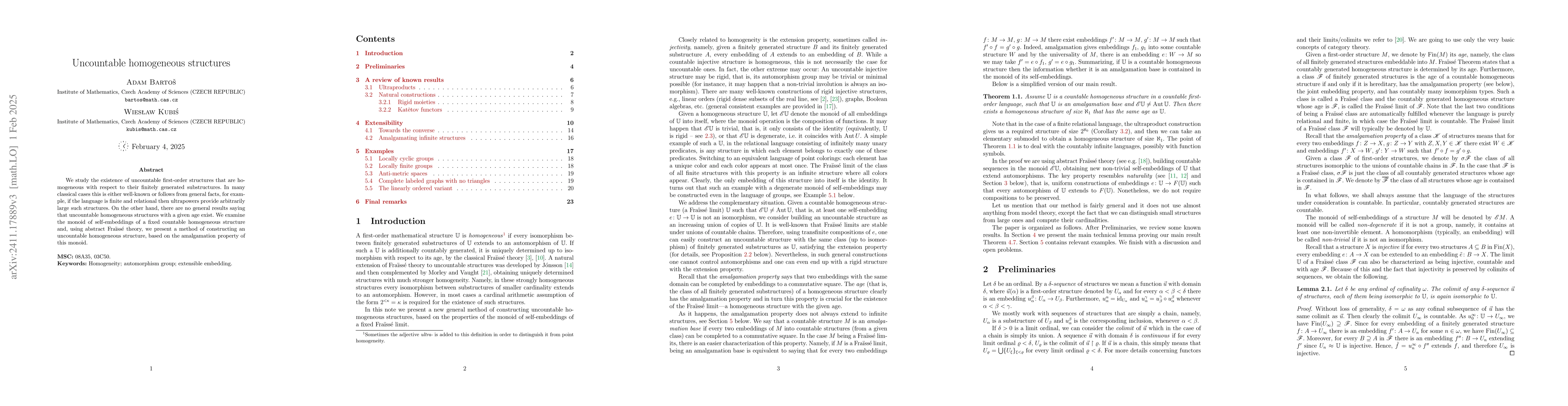 Thumbnail for Uncountable homogeneous structures