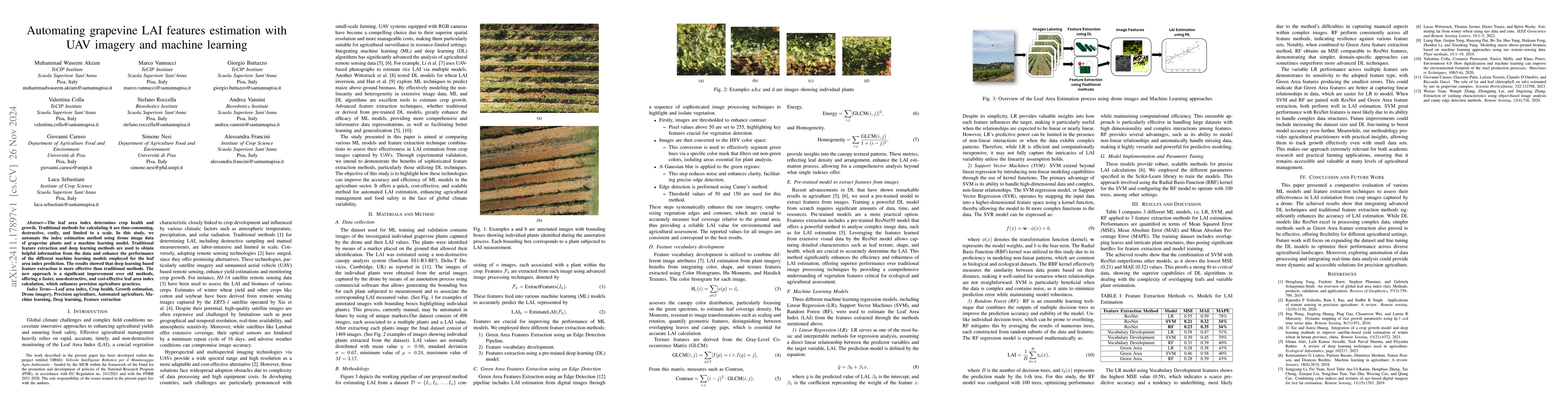 Thumbnail for Automating grapevine LAI features estimation with UAV imagery and
  machine learning