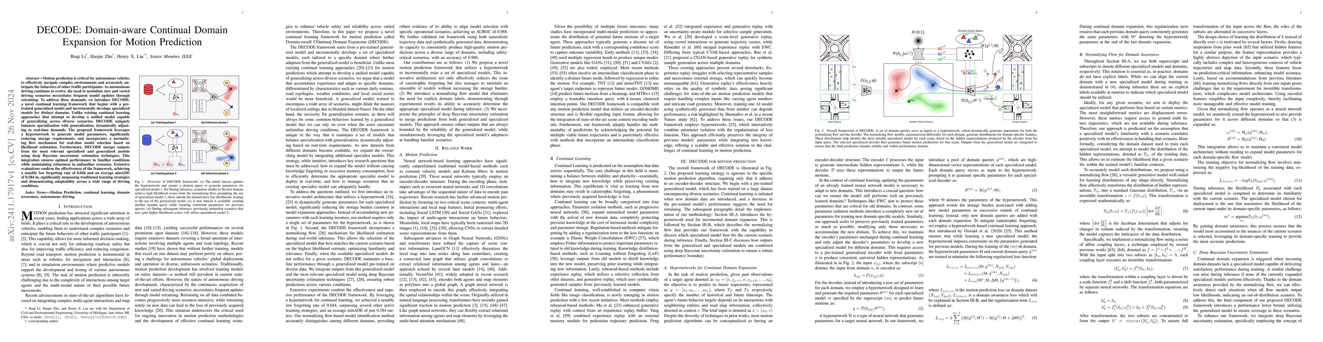 Thumbnail for DECODE: Domain-aware Continual Domain Expansion for Motion Prediction