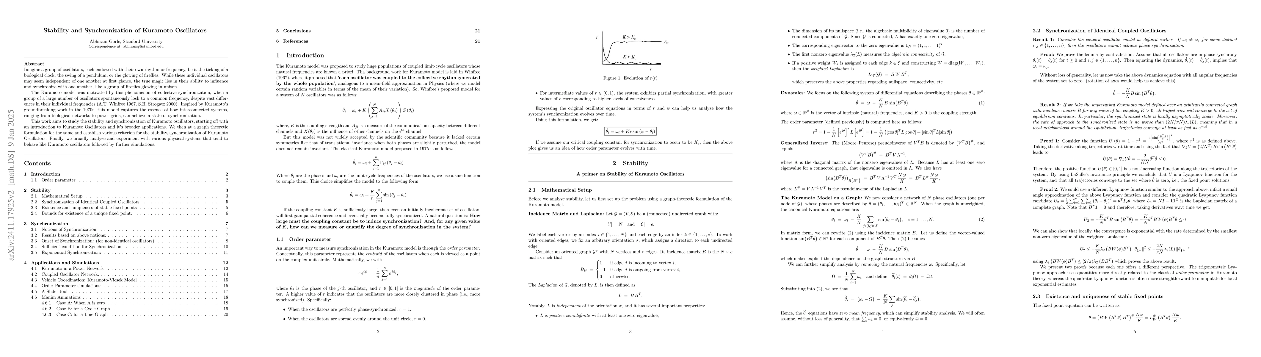 Thumbnail for Stability and Synchronization of Kuramoto Oscillators