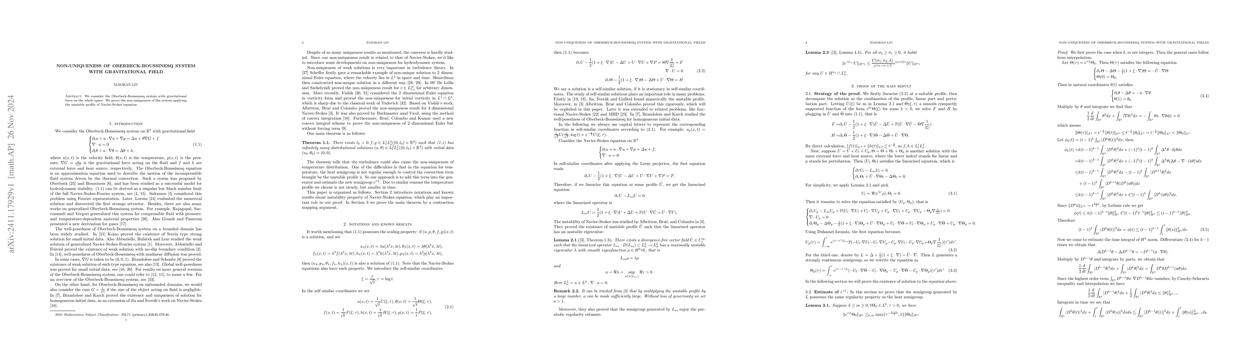 Thumbnail for Non-uniqueness of Oberbeck-Boussinesq System with Gravitational Field