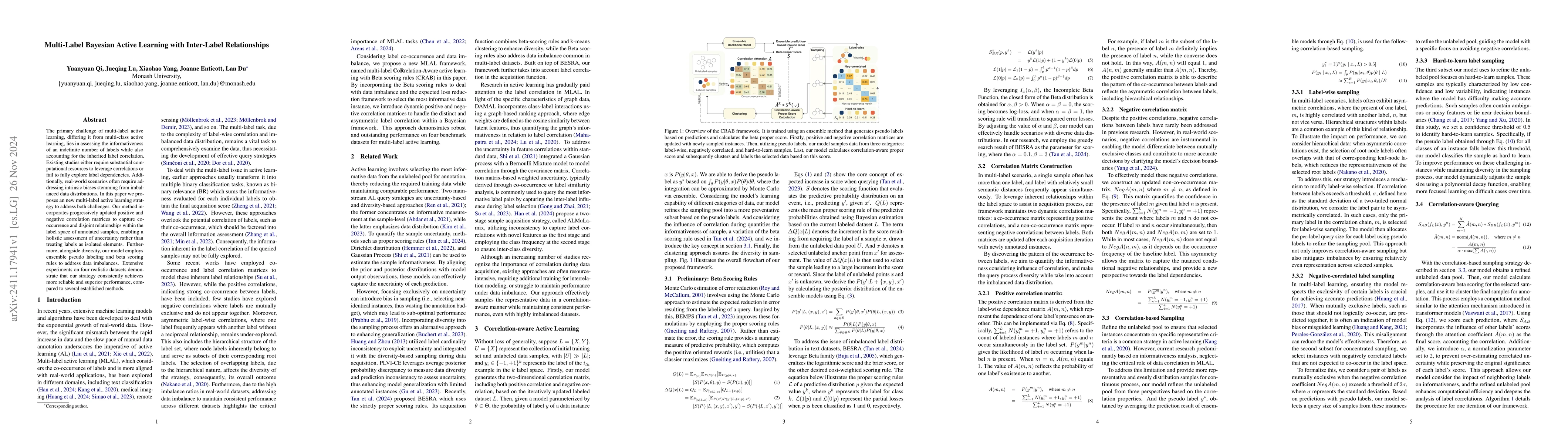 Thumbnail for Multi-Label Bayesian Active Learning with Inter-Label Relationships