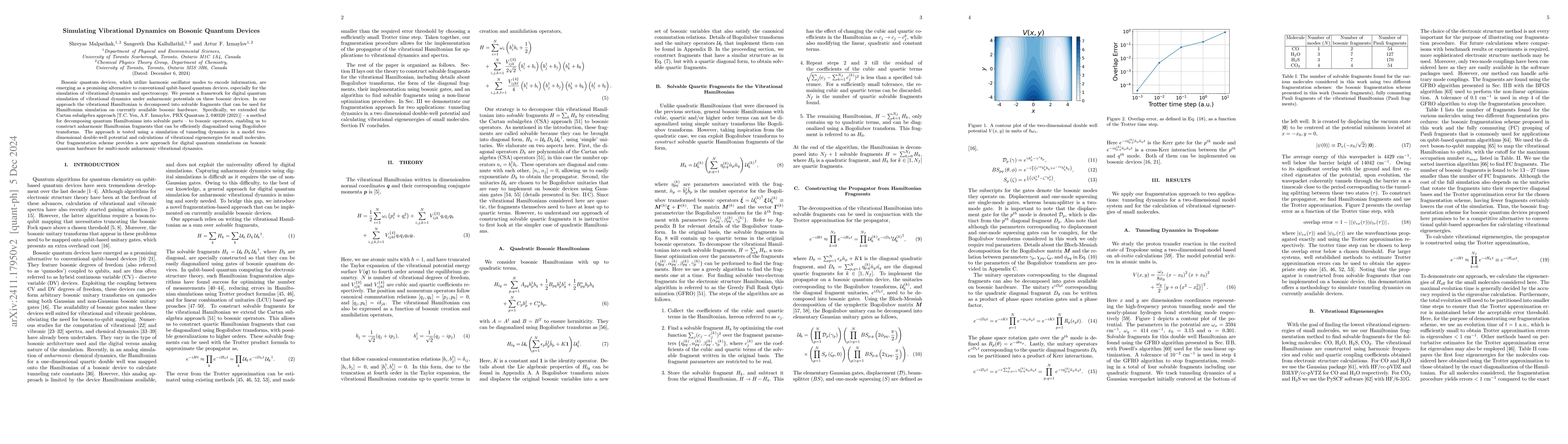 Thumbnail for Simulating Vibrational Dynamics on Bosonic Quantum Devices
