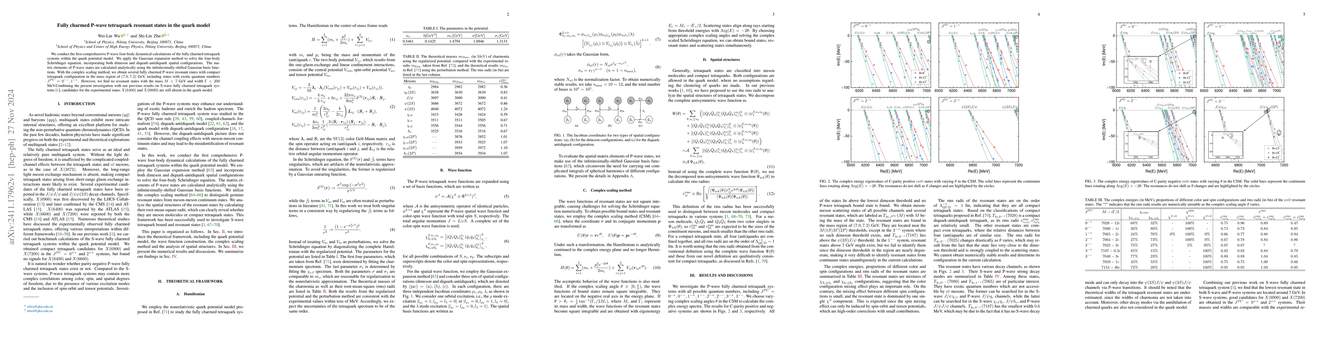 Thumbnail for Fully charmed P-wave tetraquark resonant states in the quark model