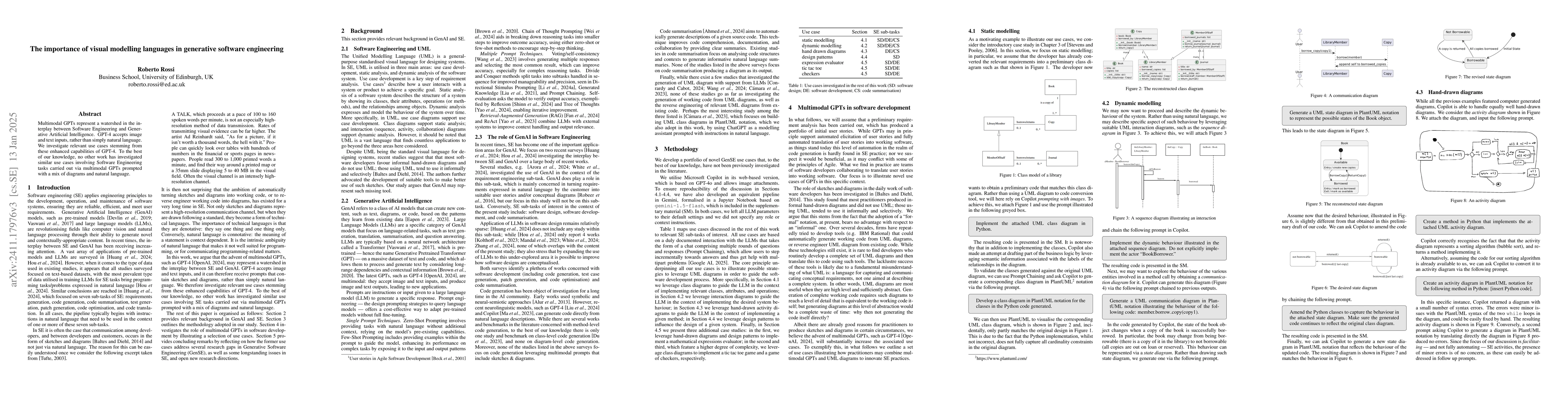 Thumbnail for The importance of visual modelling languages in generative software
  engineering