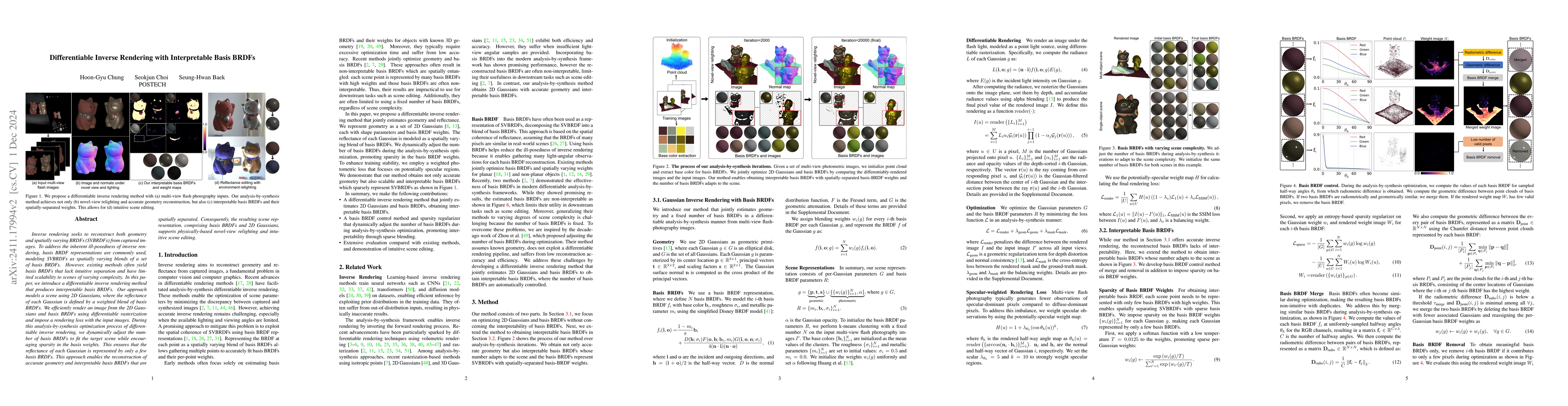 Thumbnail for Differentiable Inverse Rendering with Interpretable Basis BRDFs