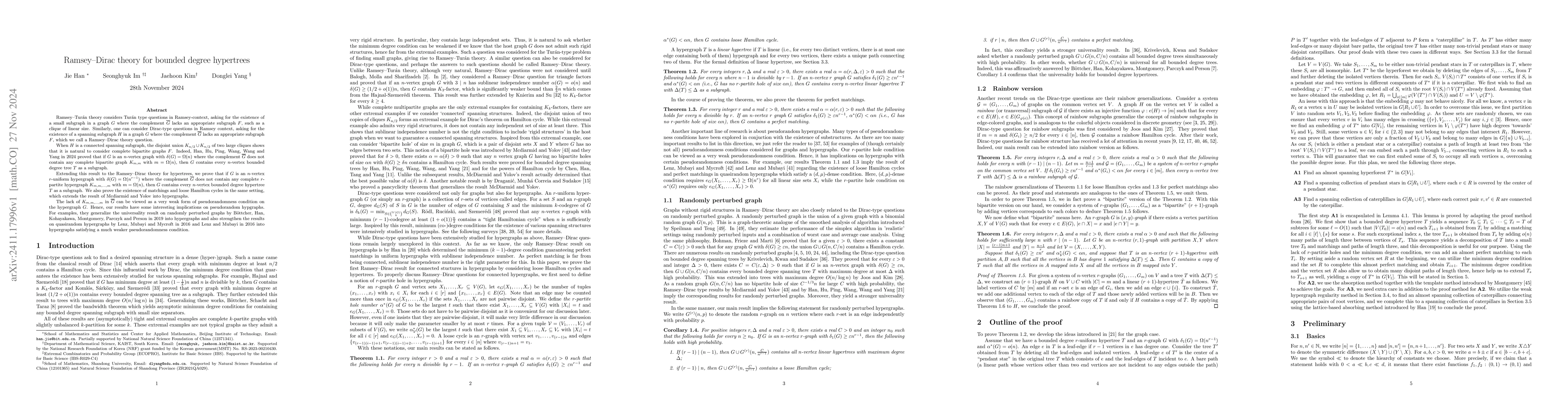 Thumbnail for Ramsey--Dirac theory for bounded degree hypertrees