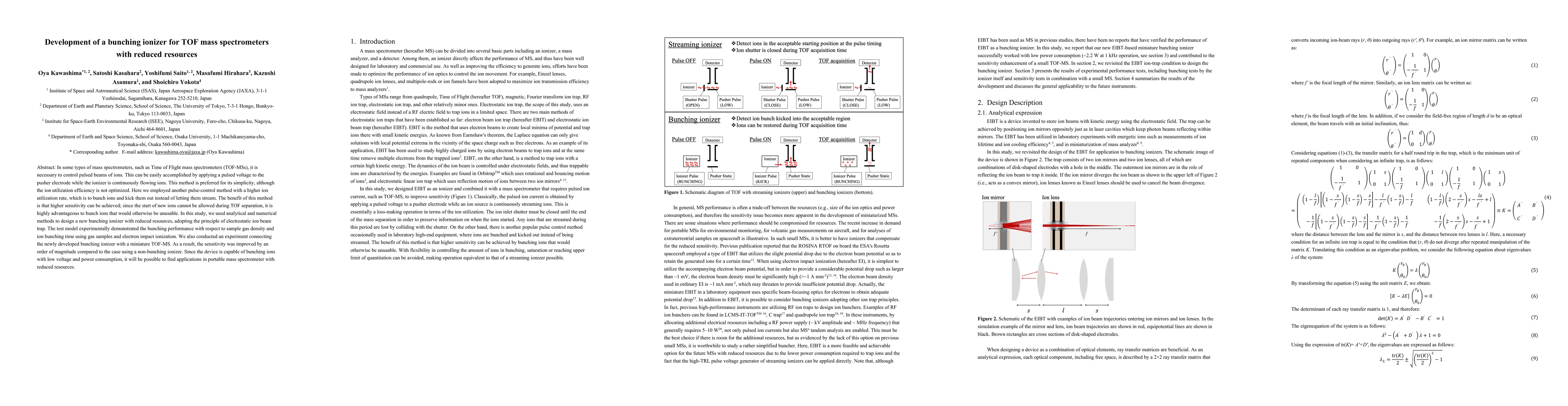 Thumbnail for Development of a bunching ionizer for TOF mass spectrometers with
  reduced resources