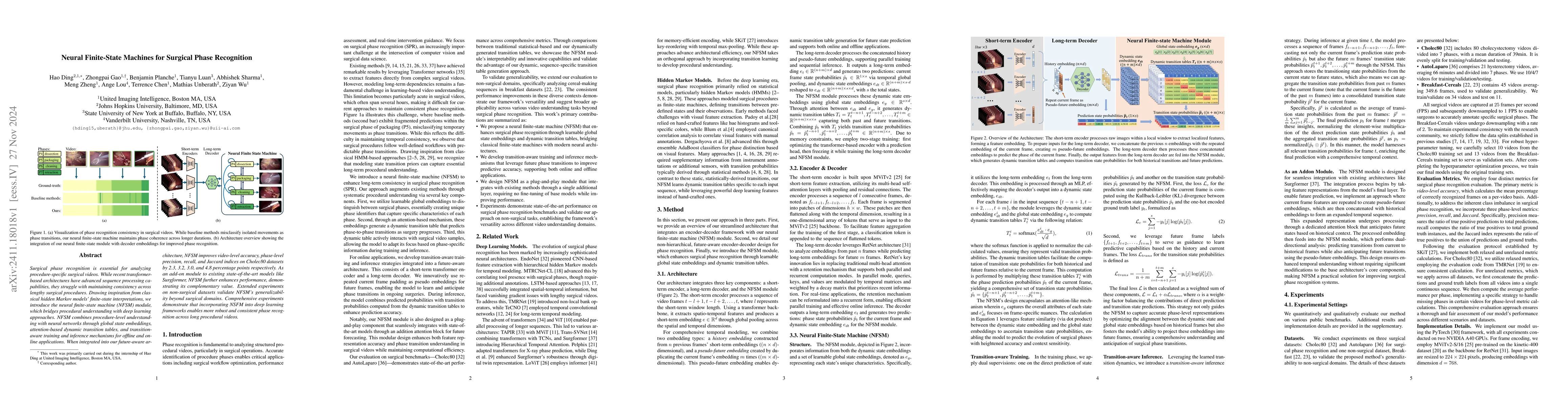 Thumbnail for Neural Finite-State Machines for Surgical Phase Recognition