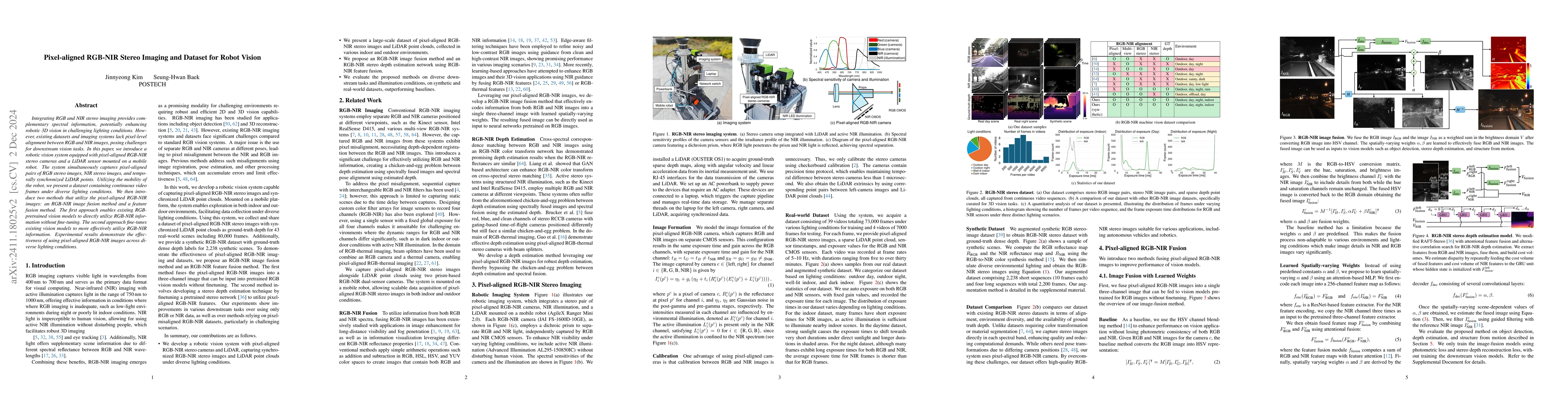 Thumbnail for Pixel-aligned RGB-NIR Stereo Imaging and Dataset for Robot Vision