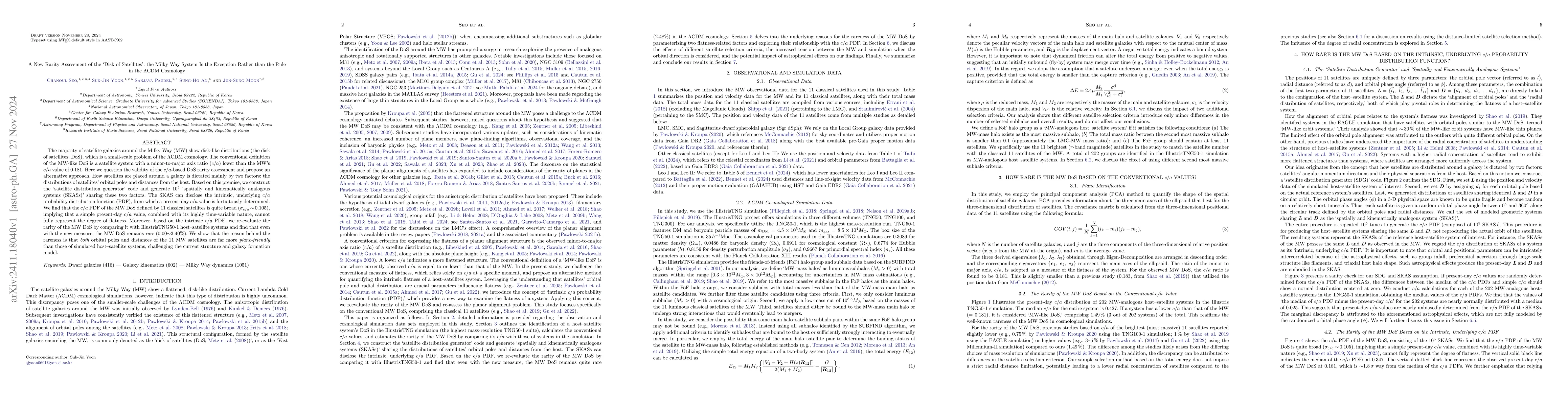 Thumbnail for A New Rarity Assessment of the `Disk of Satellites': the Milky Way
  System Is the Exception Rather than the Rule in the $Λ$CDM Cosmology