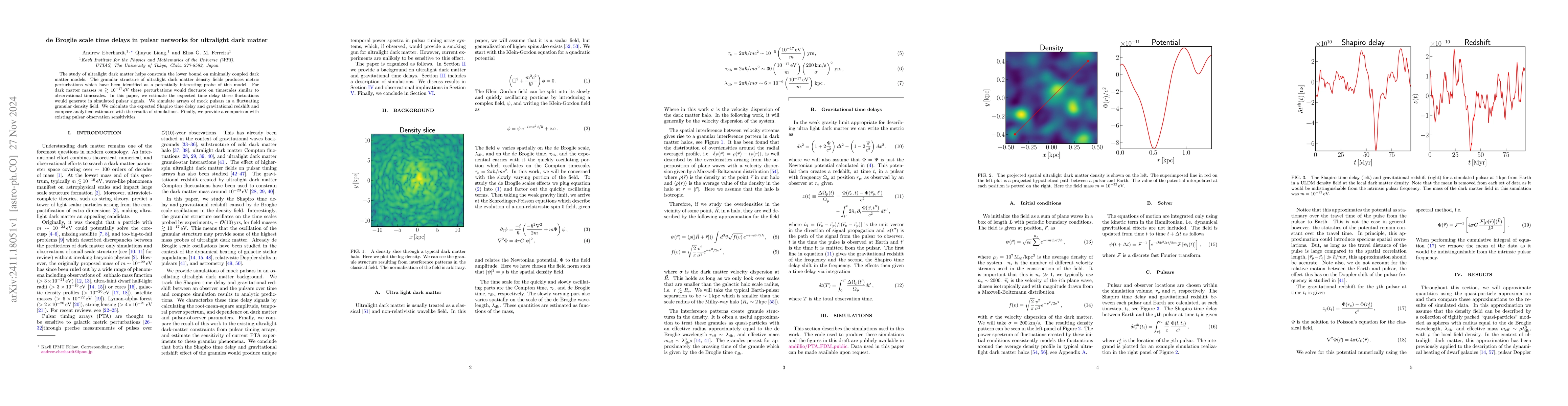 Thumbnail for de Broglie scale time delays in pulsar networks for ultralight dark
  matter