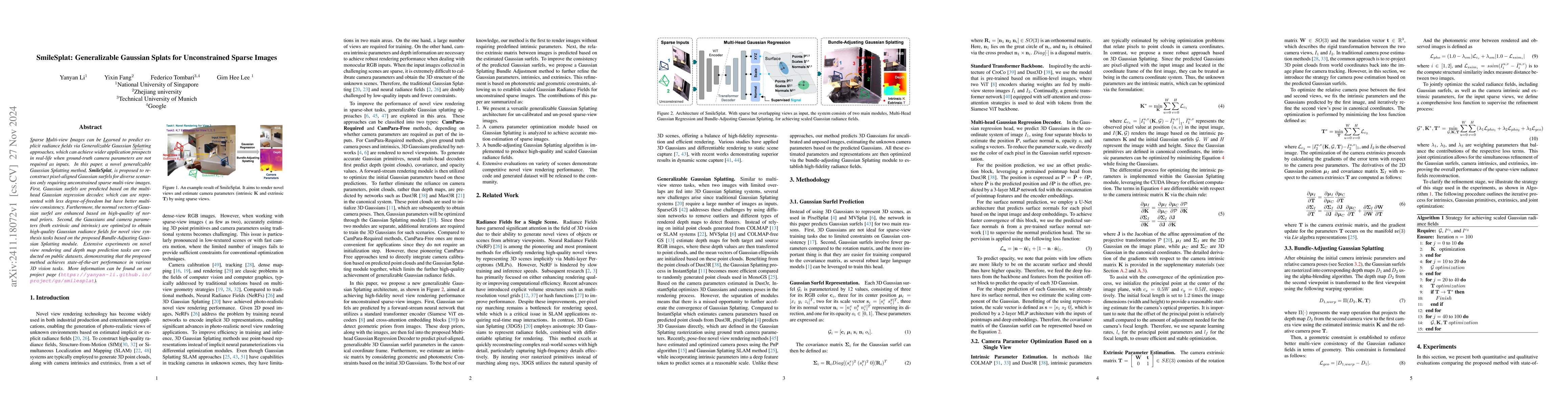 Thumbnail for SmileSplat: Generalizable Gaussian Splats for Unconstrained Sparse
  Images
