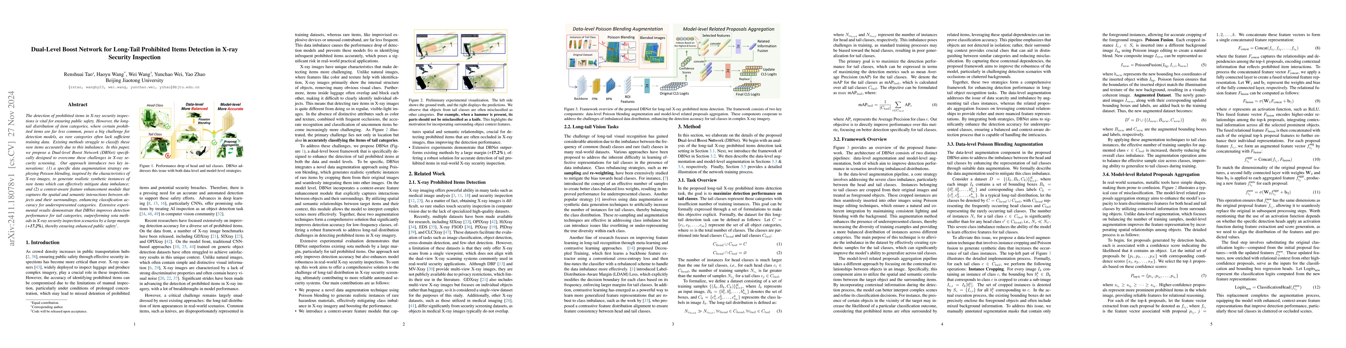 Thumbnail for Dual-Level Boost Network for Long-Tail Prohibited Items Detection in
  X-ray Security Inspection