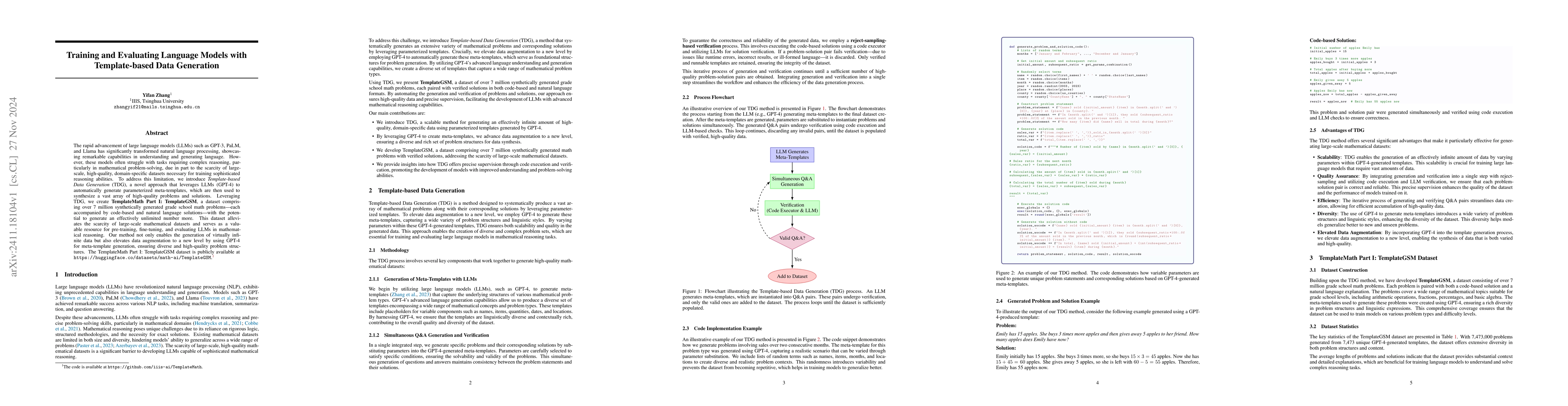 Thumbnail for Training and Evaluating Language Models with Template-based Data
  Generation