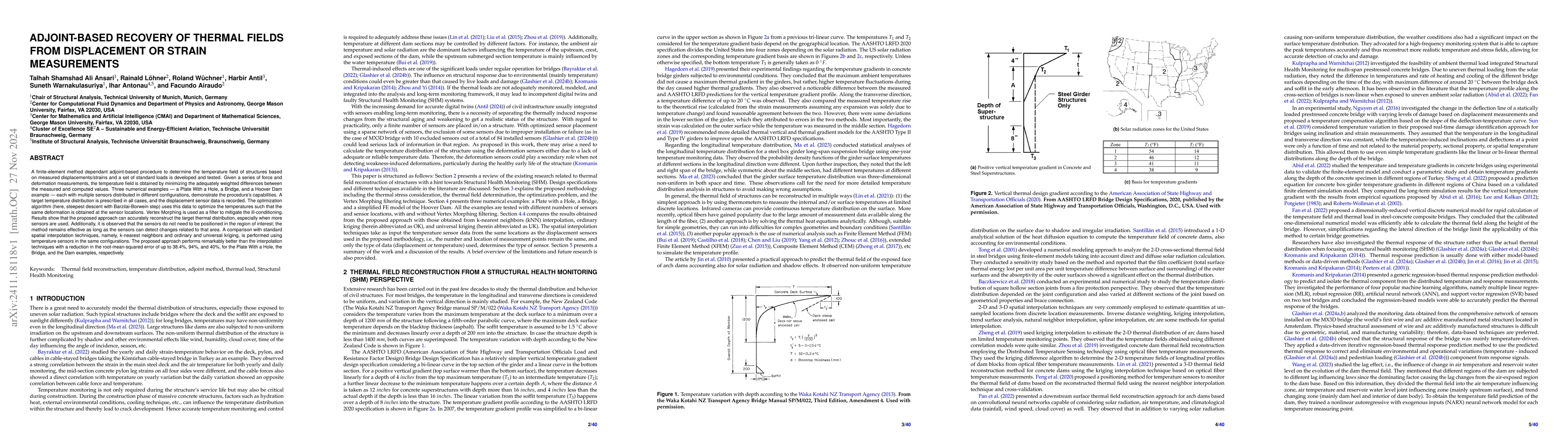 Thumbnail for Adjoint-based Recovery of Thermal Fields from Displacement or Strain
  Measurements