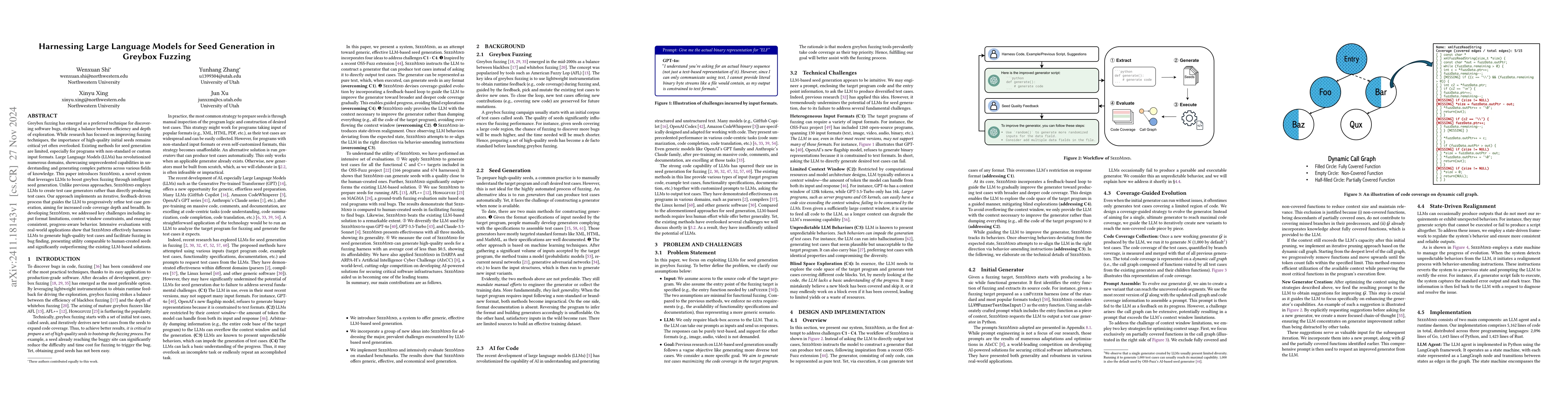 Thumbnail for Harnessing Large Language Models for Seed Generation in Greybox Fuzzing