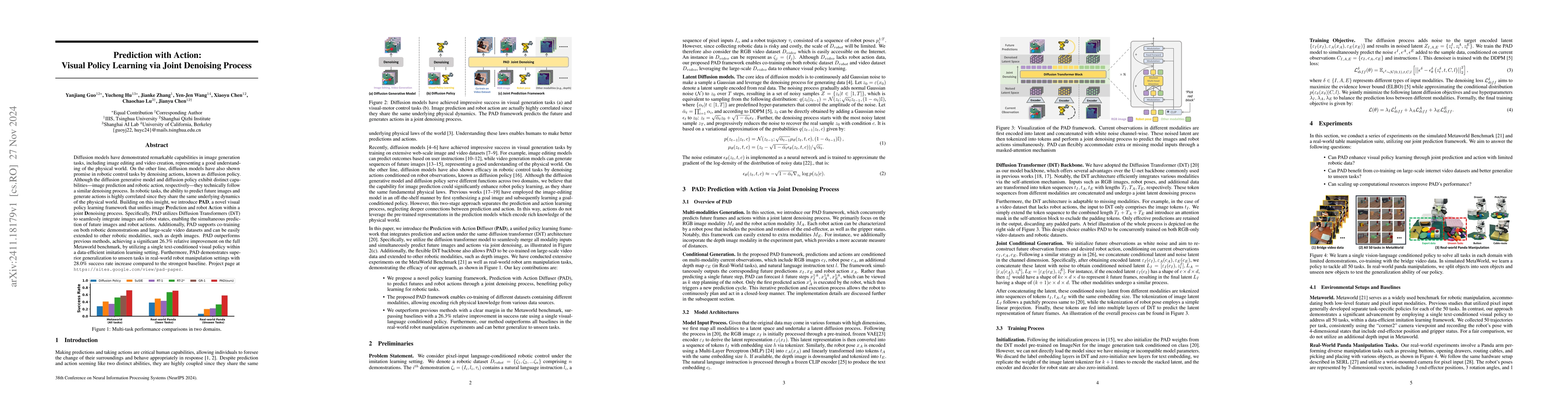 Thumbnail for Prediction with Action: Visual Policy Learning via Joint Denoising
  Process