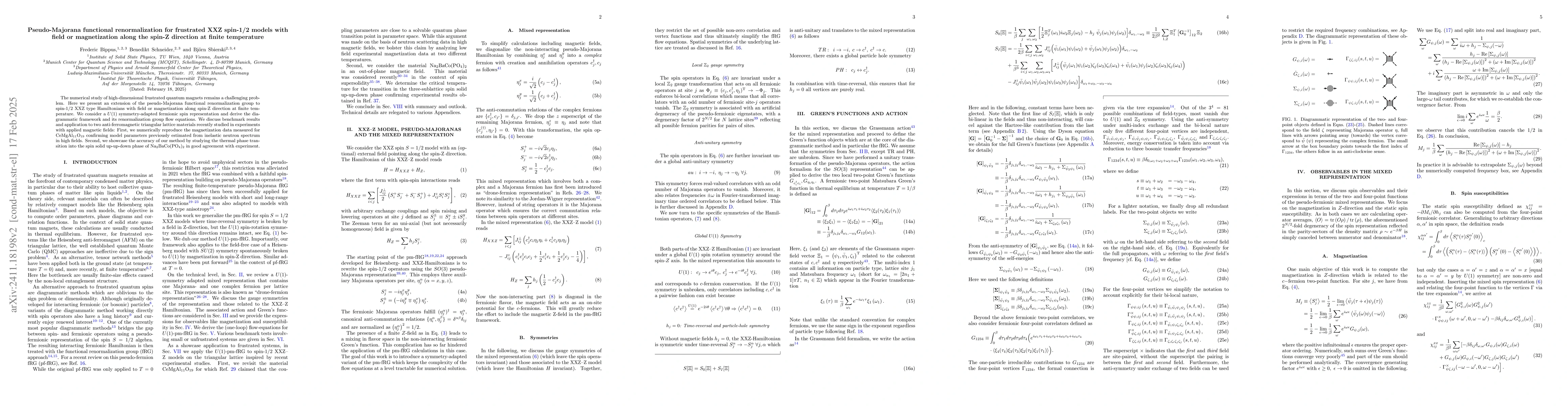 Thumbnail for Pseudo-Majorana Functional Renormalization for Frustrated XXZ-Z Spin-1/2
  Models