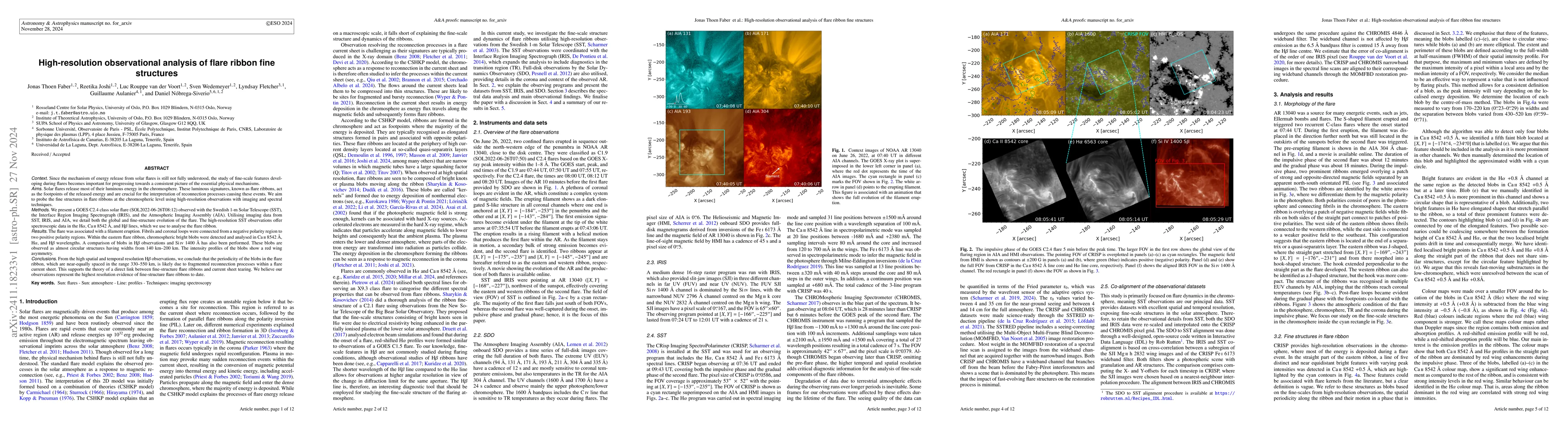 Thumbnail for High-resolution observational analysis of flare ribbon fine structures