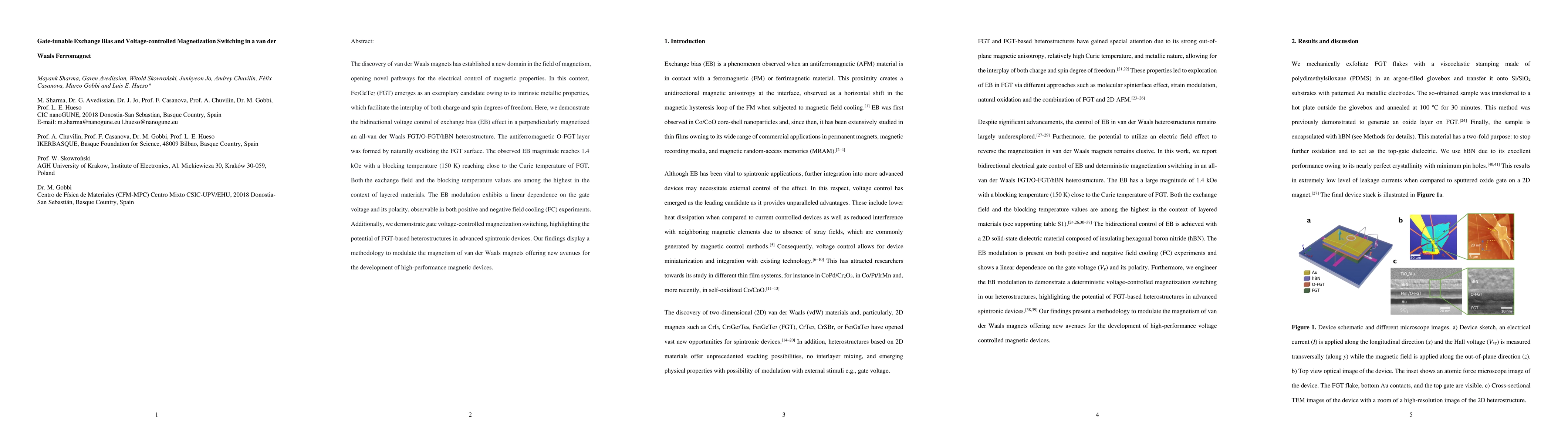 Thumbnail for Gate-tunable Exchange Bias and Voltage-controlled Magnetization
  Switching in a van der Waals Ferromagnet