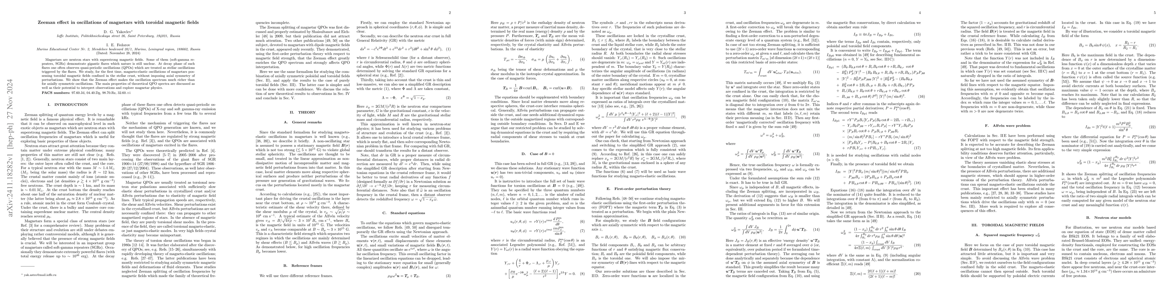 Thumbnail for Zeeman effect in oscillations of magnetars with toroidal magnetic fields