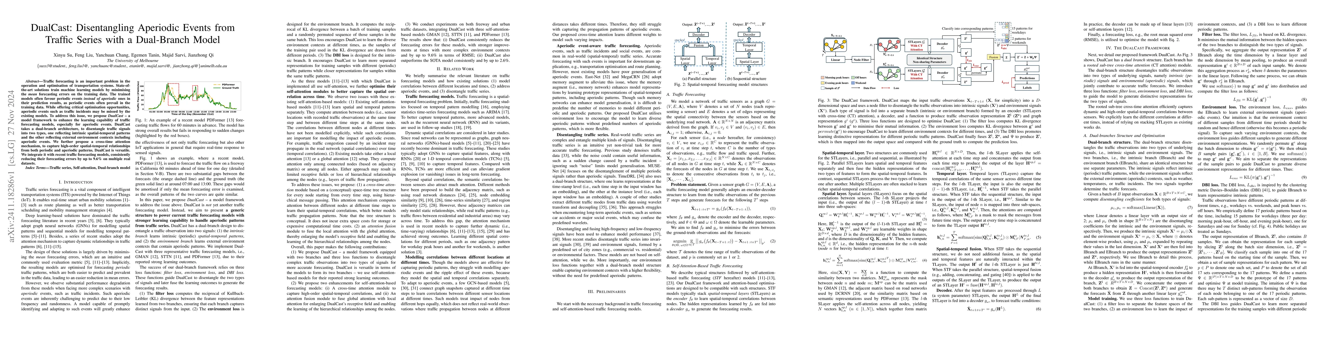 Thumbnail for DualCast: Disentangling Aperiodic Events from Traffic Series with a
  Dual-Branch Model