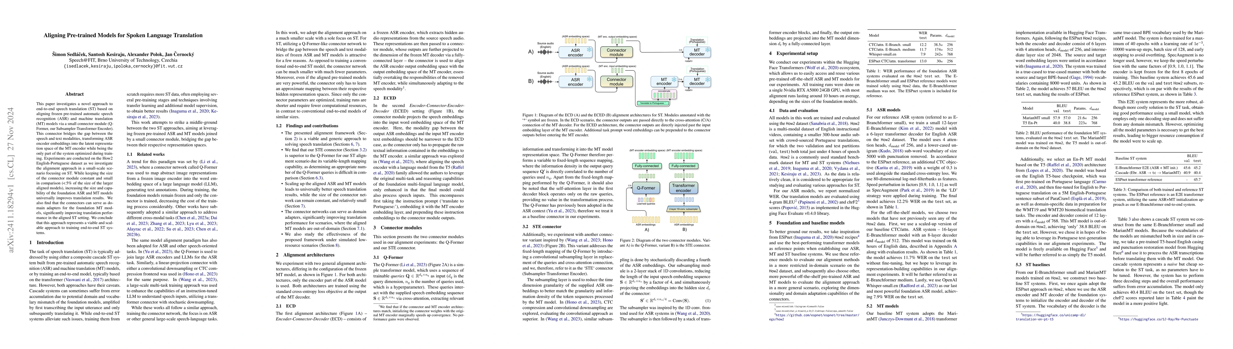 Thumbnail for Aligning Pre-trained Models for Spoken Language Translation