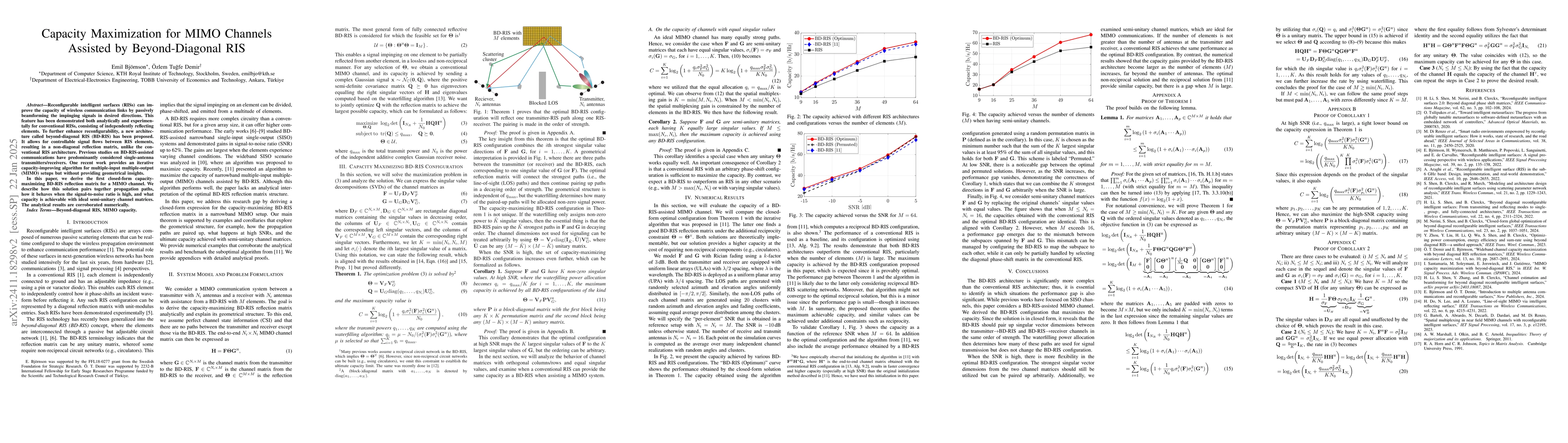 Thumbnail for Capacity Maximization for MIMO Channels Assisted by Beyond-Diagonal RIS